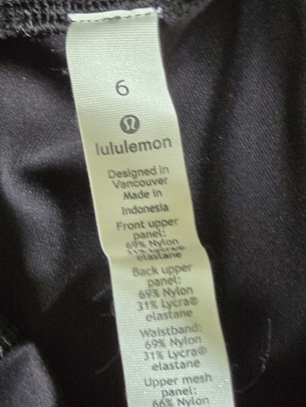 Lululemon Womens Black Wunder Under High Rise Tights / Leggings With Lace Size 6 - Picture 10 of 12